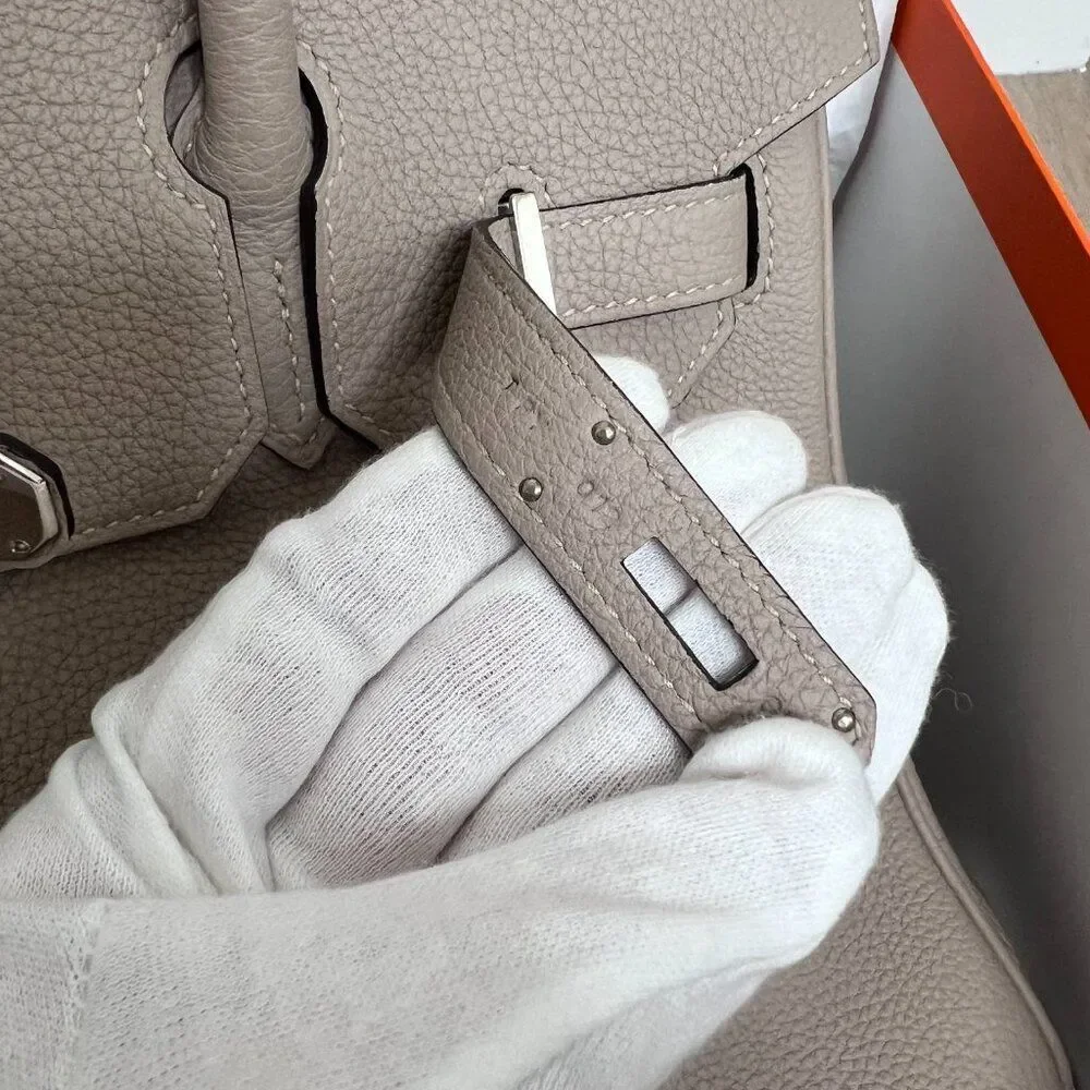 100% Authentic Hermes Birkin 30 Trench Togo PHW Stamp T - Picture 11 of 16